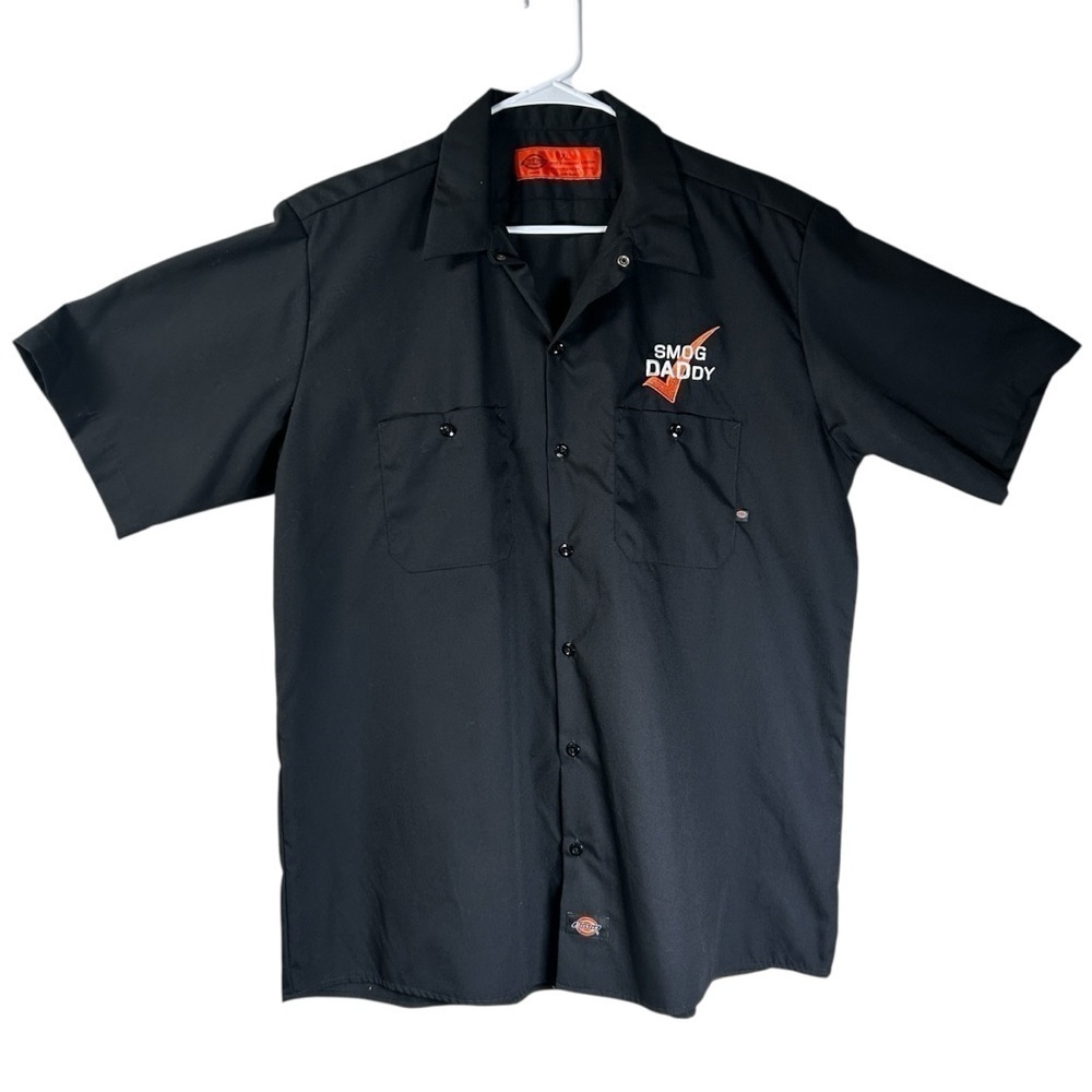 Dickies Men's LS535 Work Shirt Black XL Smog Daddy Mechanic Shop Button Up
